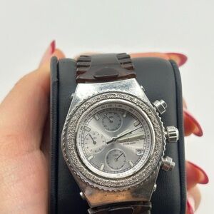 TechnoMarine SW04172 Watch with Clear Diamond – Stainless Steel, Water Resistant